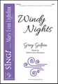 Windy Nights SAB choral sheet music cover